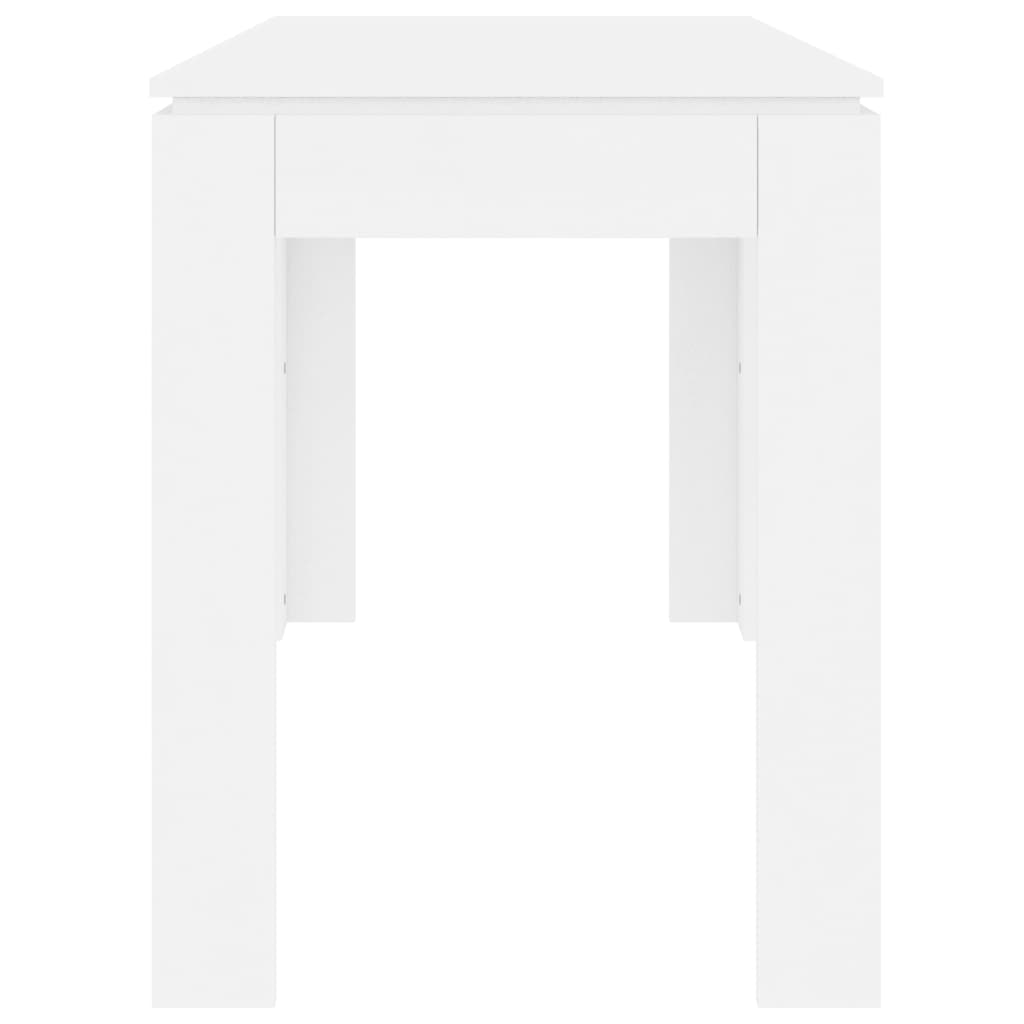 vidaXL virtuves galds, balts, 120x60x76 cm, skaidu plāksne