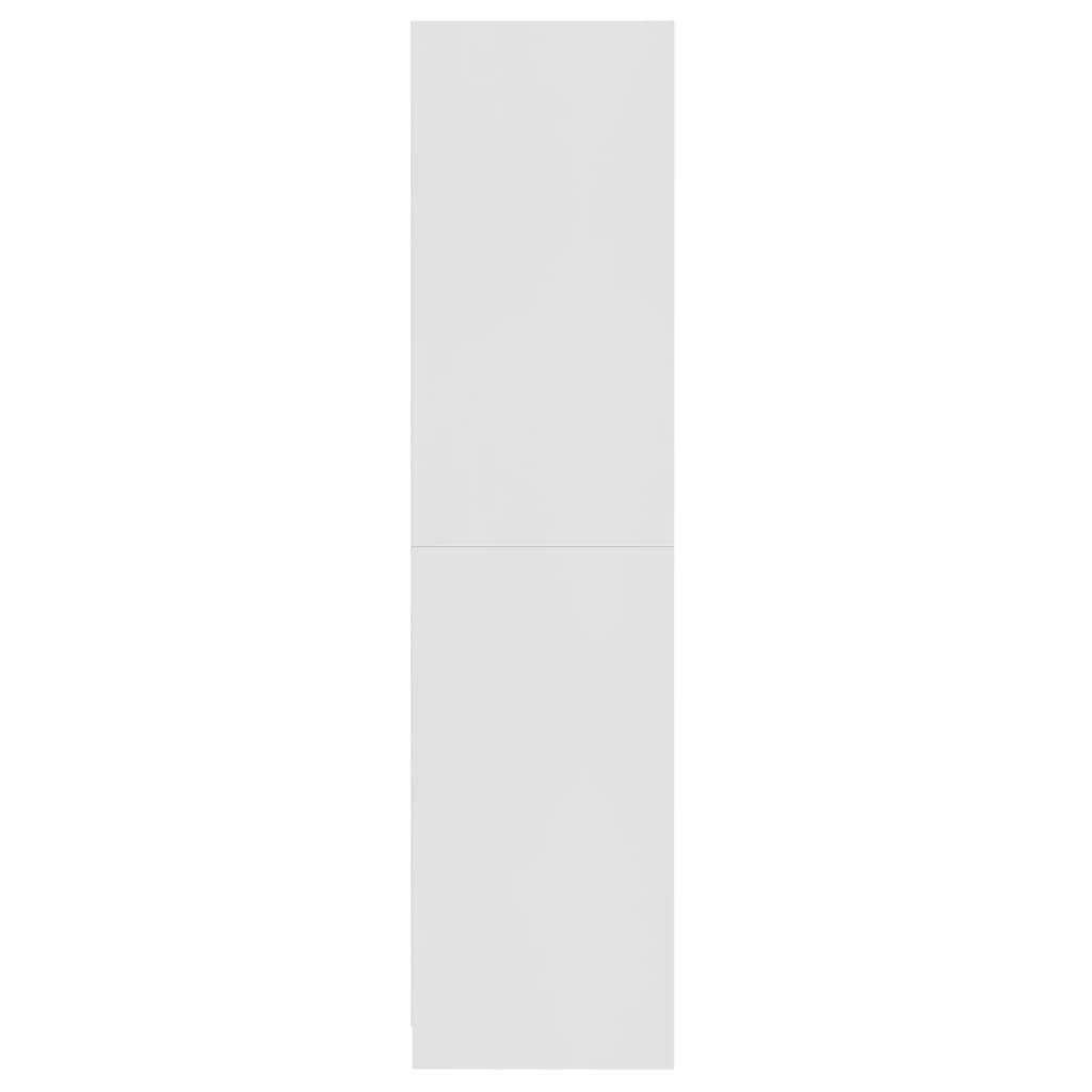vidaXL skapis, 100x50x200 cm, balts, skaidu plāksne