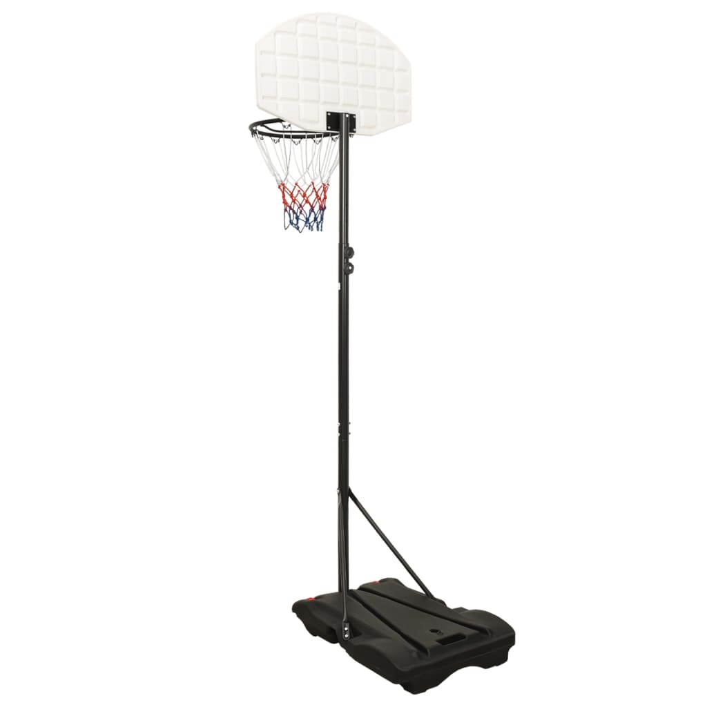 vidaXL basketbola vairogs, balts, 216-250 cm, polietilēns