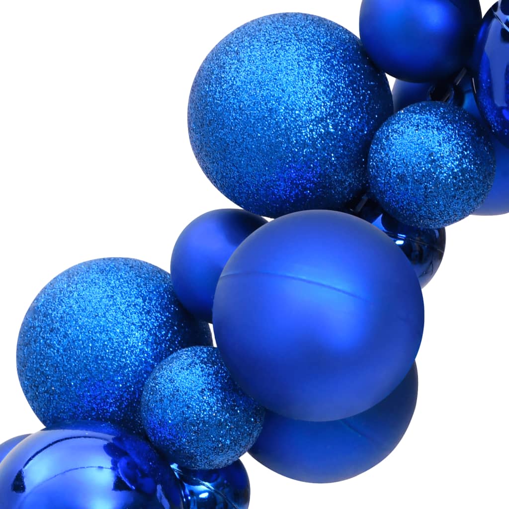 vidaXL Ziemassvētku bumbiņas, zila, 175 cm, polistirols