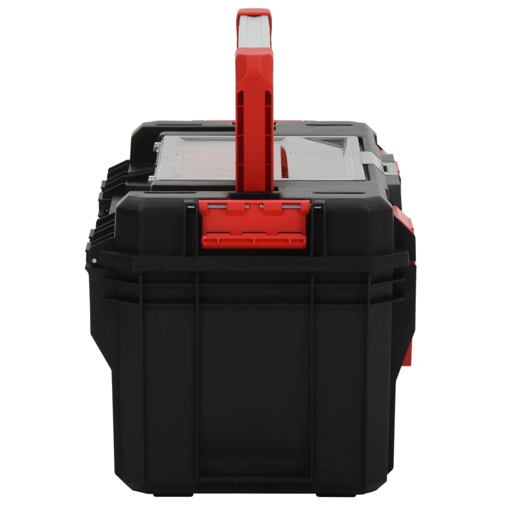 vidaXL instrumentu kaste, melna un sarkana, 55x28x26,5 cm