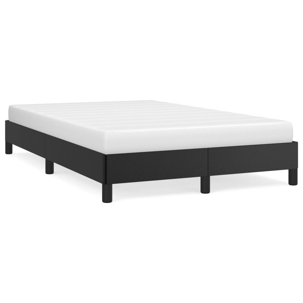vidaXL gultas rāmis, melns, 120x190 cm, mākslīgā āda