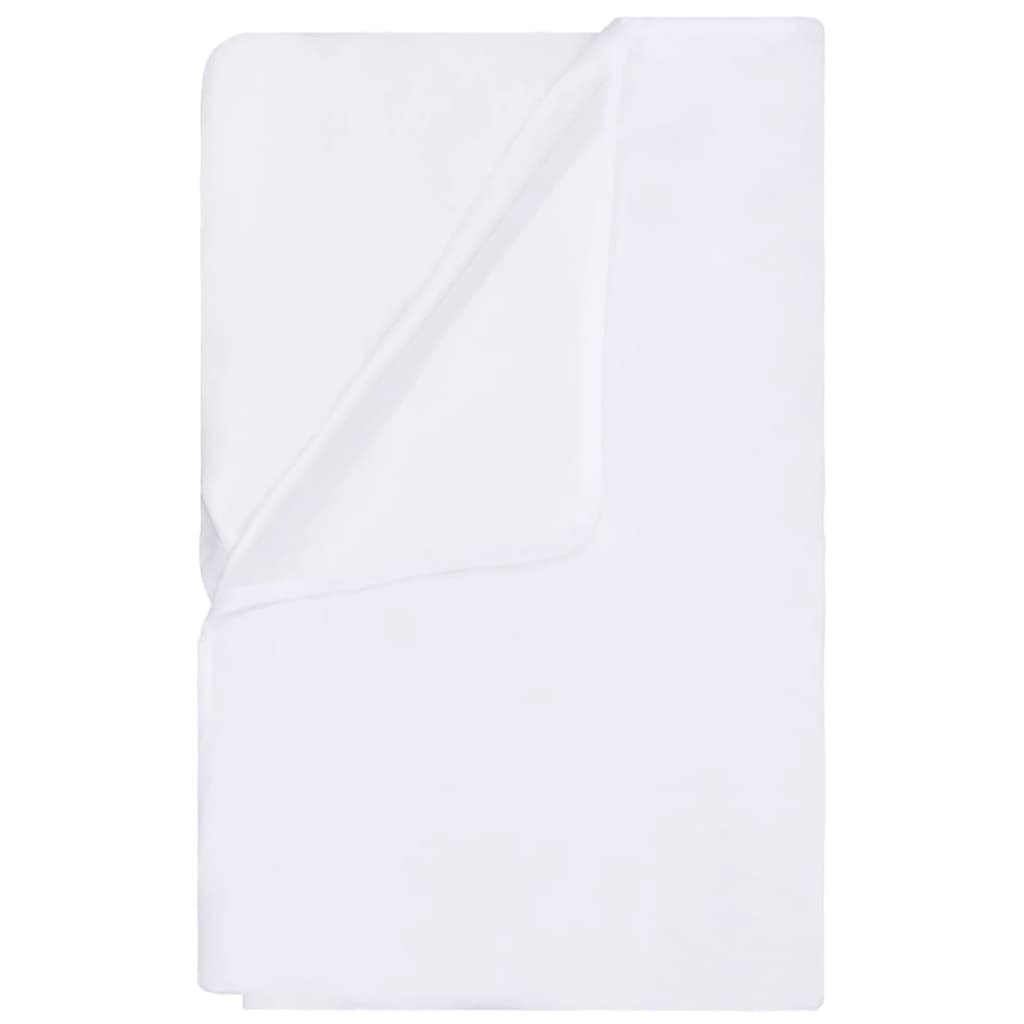 vidaXL matraču pārvalki, ūdensdroši, 2 gab., 70x140 cm, balta kokvilna