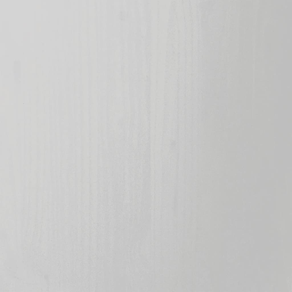 vidaXL skapis ar atvilktnēm un ritenīšiem MOSS, balts, priedes koks