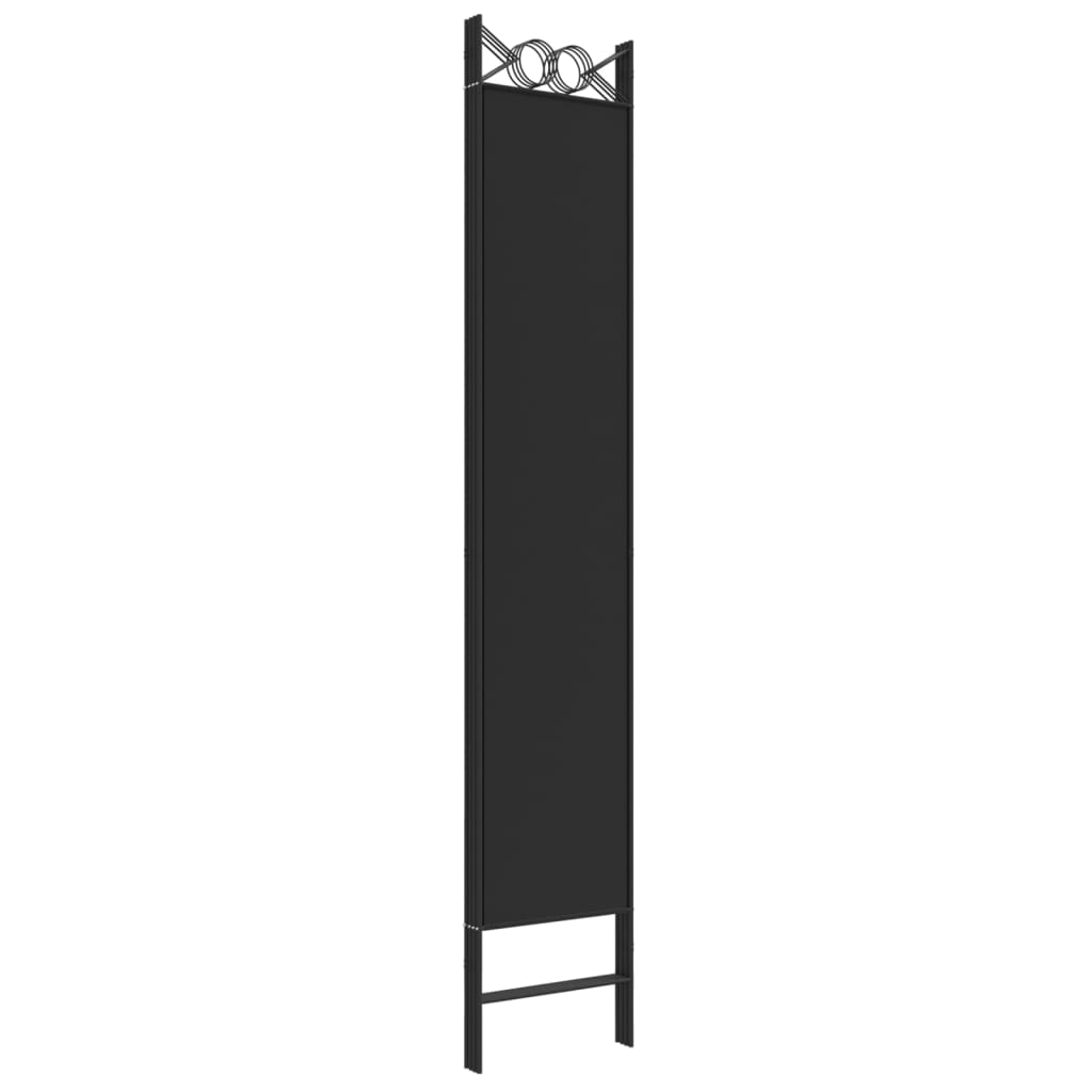 vidaXL 4-paneļu istabas aizslietnis, 160x220 cm, melns audums