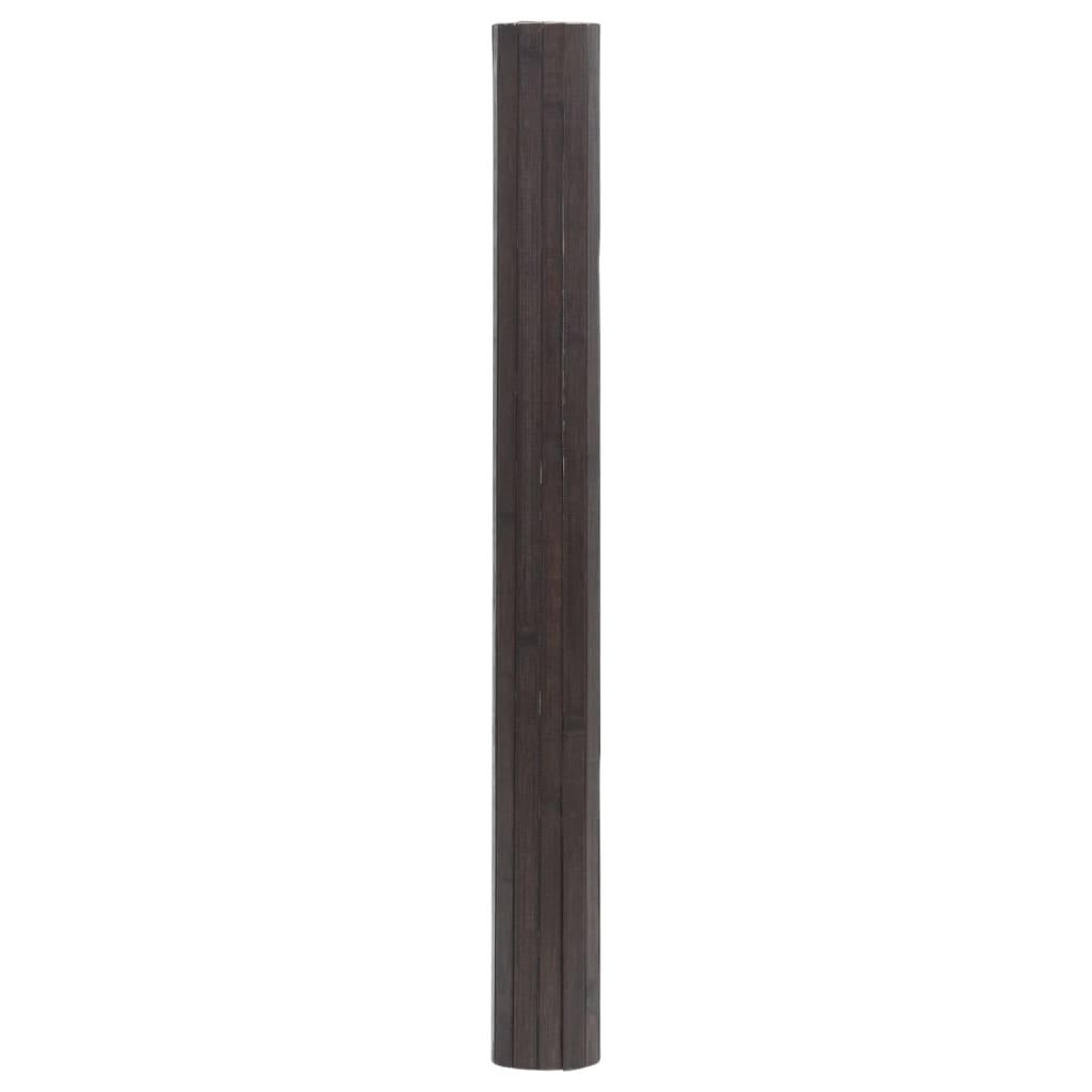 vidaXL paklājs, taisnstūra forma, tumši brūns, 70x300 cm, bambuss