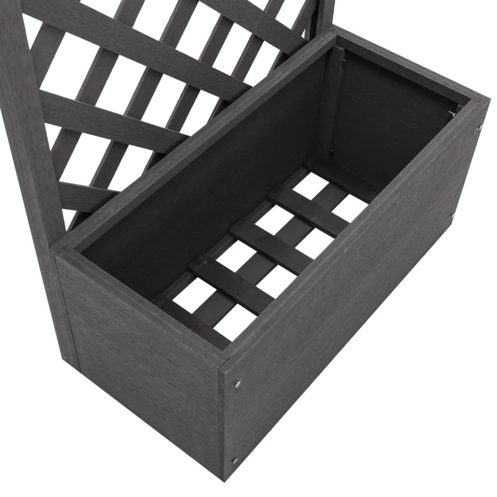 vidaXL vīteņaugu režģis ar puķu kasti, 65x30x135 cm, WPC