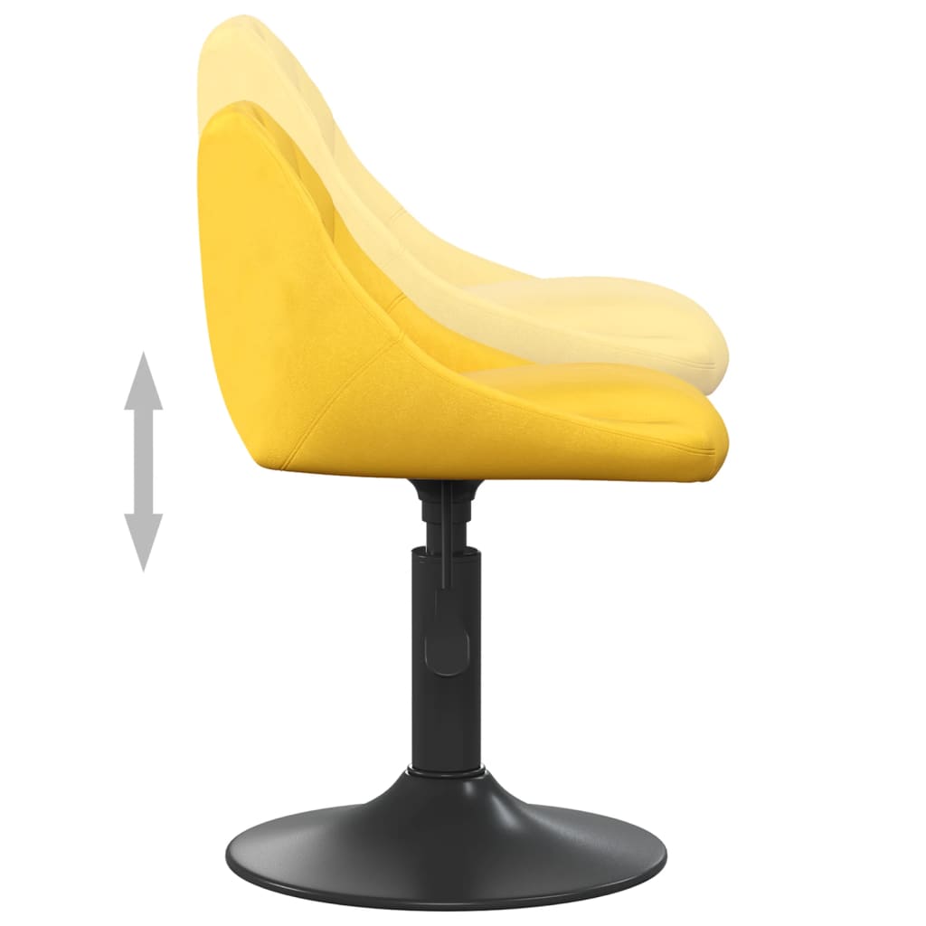 vidaXL bāra krēsls, sinepju dzeltens samts