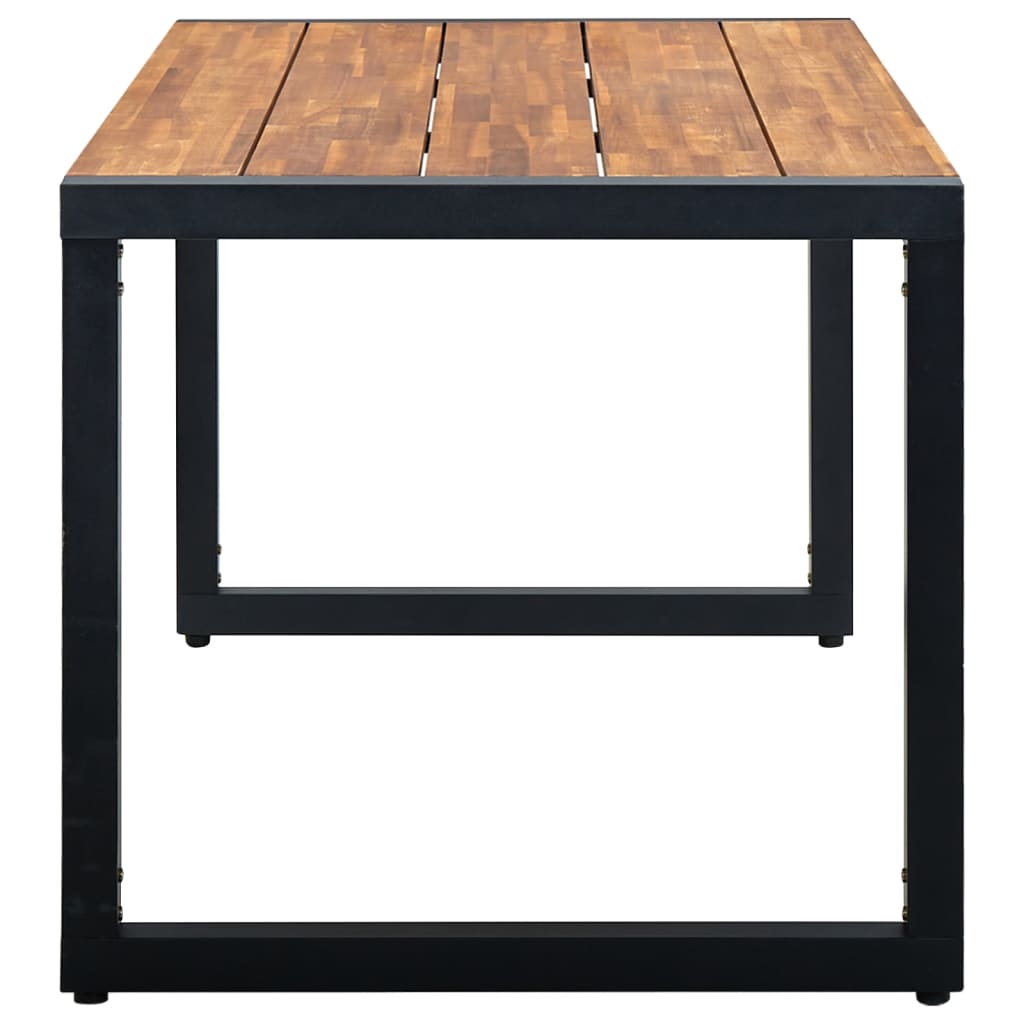 vidaXL dārza galds ar U formas kājām, 160x80x75 cm, akācijas masīvkoks