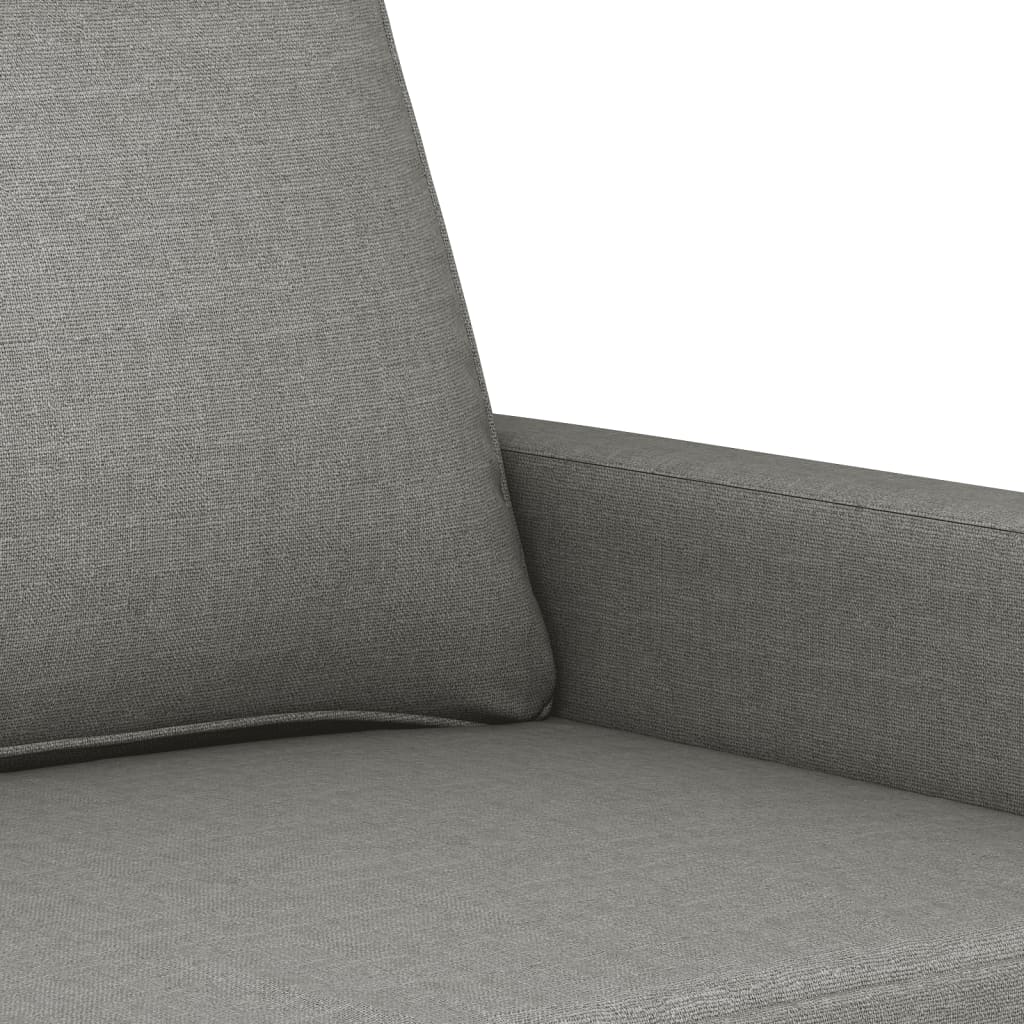 vidaXL divvietīgs dīvāns, tumši pelēks audums, 120 cm