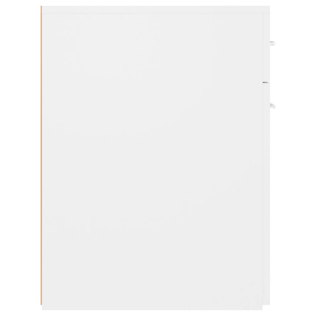 vidaXL atvilktņu skapis, balts, 20x45,5x60 cm, skaidu plāksne
