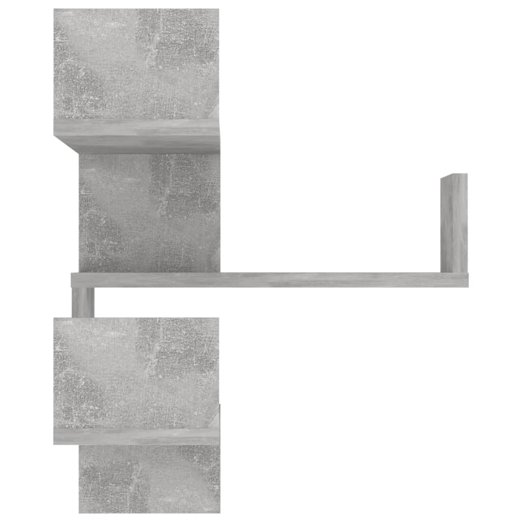 vidaXL sienas stūra plaukti, 2 gab., pelēki, 40x40x50 cm