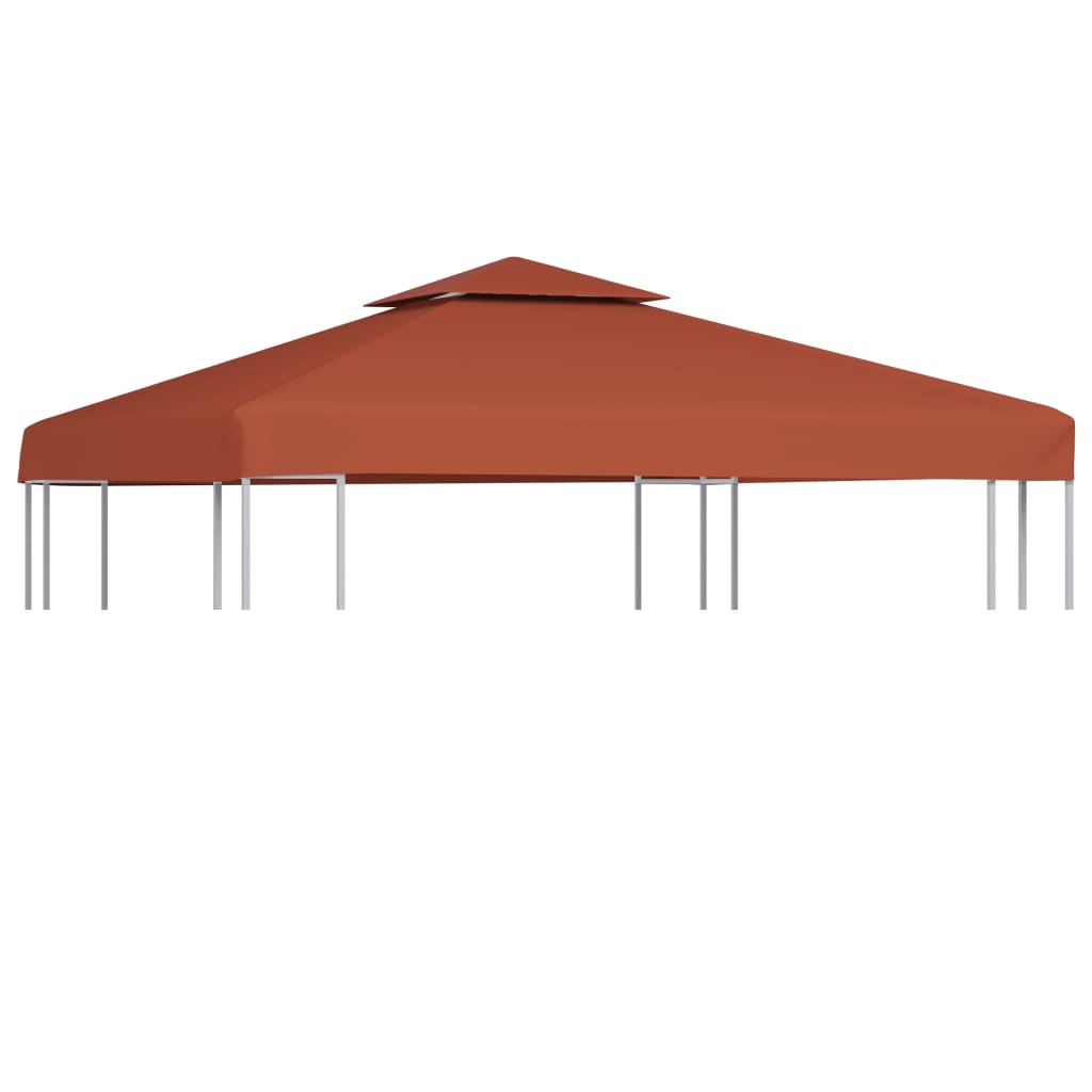 vidaXL nojumes jumta pārsegs, divdaļīgs, 310 g/m², 3x3 m, sarkanbrūns