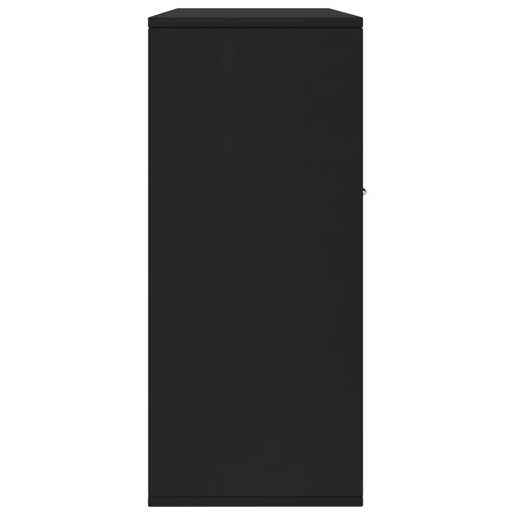 vidaXL kumode, melna, 88x30x70 cm, kokskaidu plātne