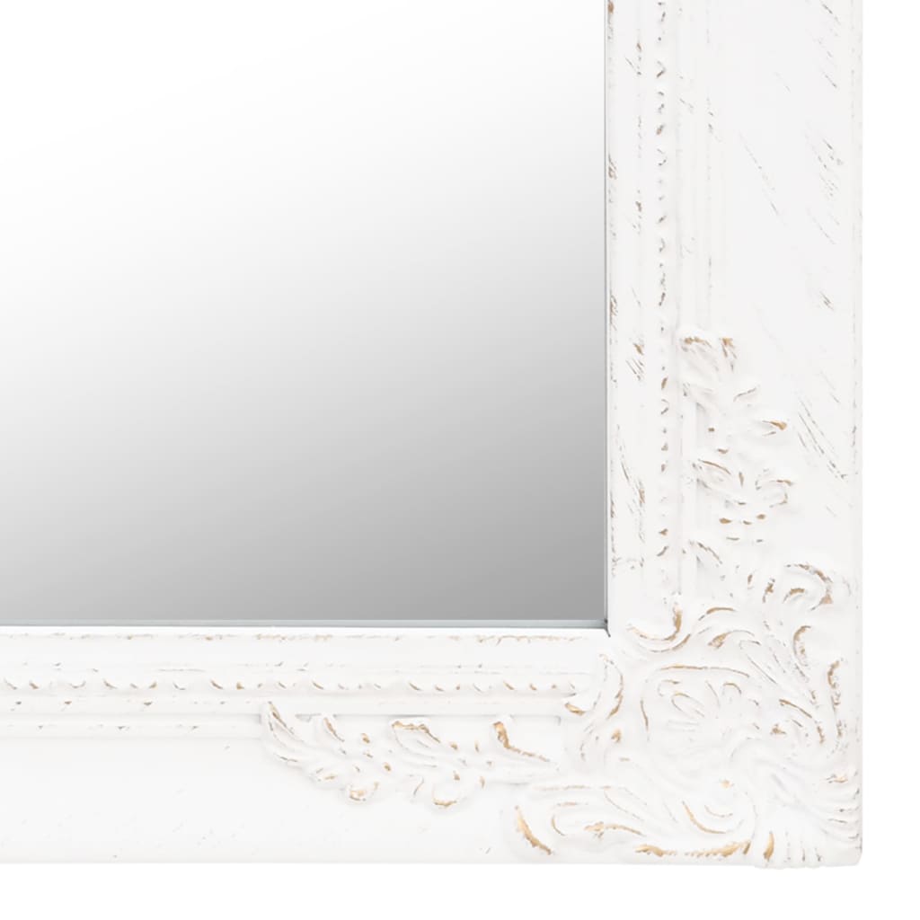 vidaXL grīdas spogulis, balts, 40x160 cm