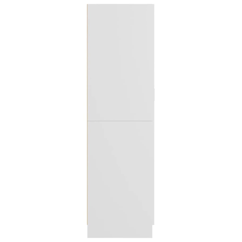 vidaXL skapis, balts, 82,5x51,5x180 cm, skaidu plāksne
