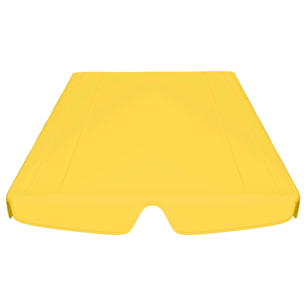 vidaXL dārza šūpoļu rezerves jumtiņš, dzeltens, 150/130x105/70 cm