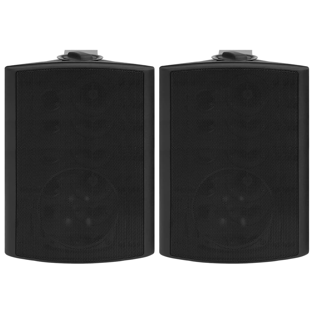 vidaXL stereo skaļruņi, 2 gab., stiprināmi pie sienas, melni, 120 W
