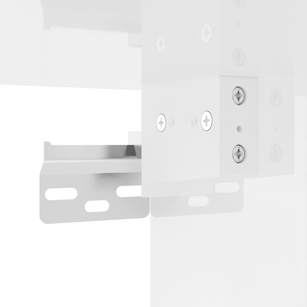vidaXL sienas naktsskapītis, spīdīgi balts, 35x35x20 cm