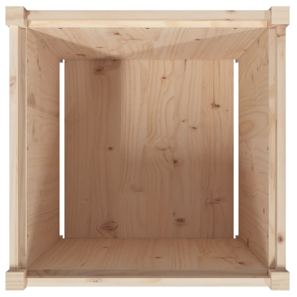 vidaXL dārza puķu kaste, 60x60x60 cm, priedes masīvkoks
