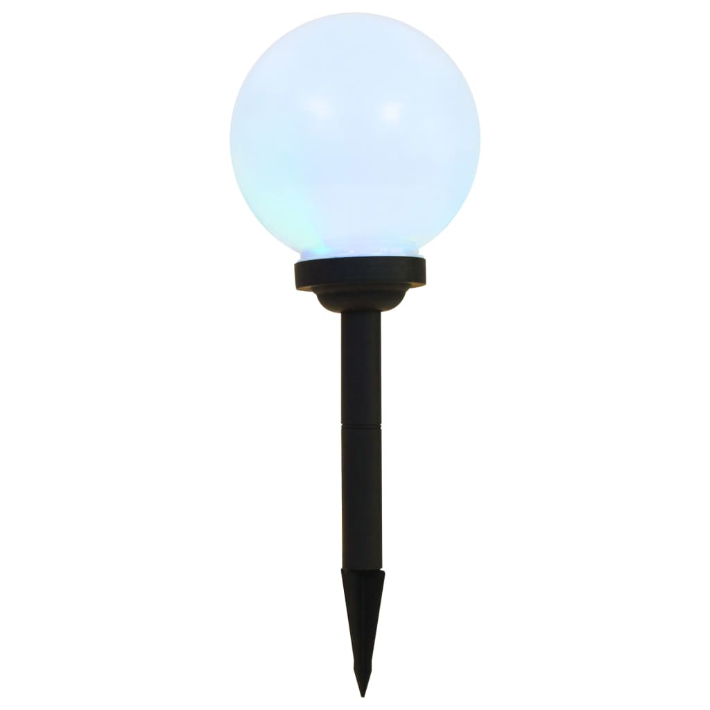vidaXL āra solārās lampas, 6 gab., LED, sfēriskas, 20 cm, RGB