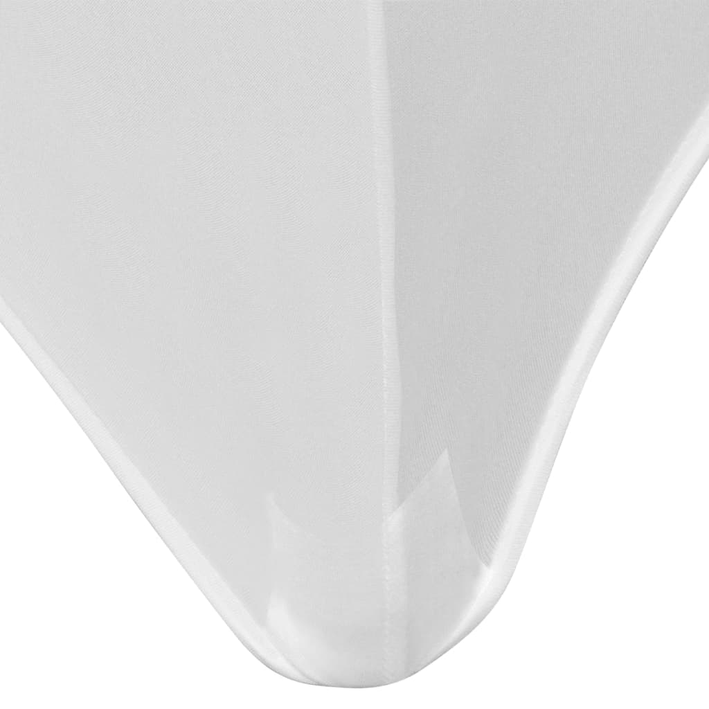vidaXL galda pārvalki, 2 gab.,183x76x74 cm, elastīgi, balti