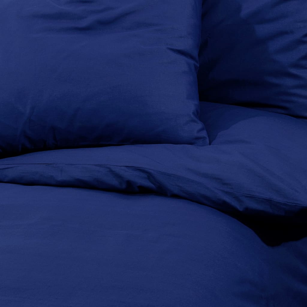 vidaXL gultasveļas komplekts, tumši zils, 200x200 cm, mikrošķiedra