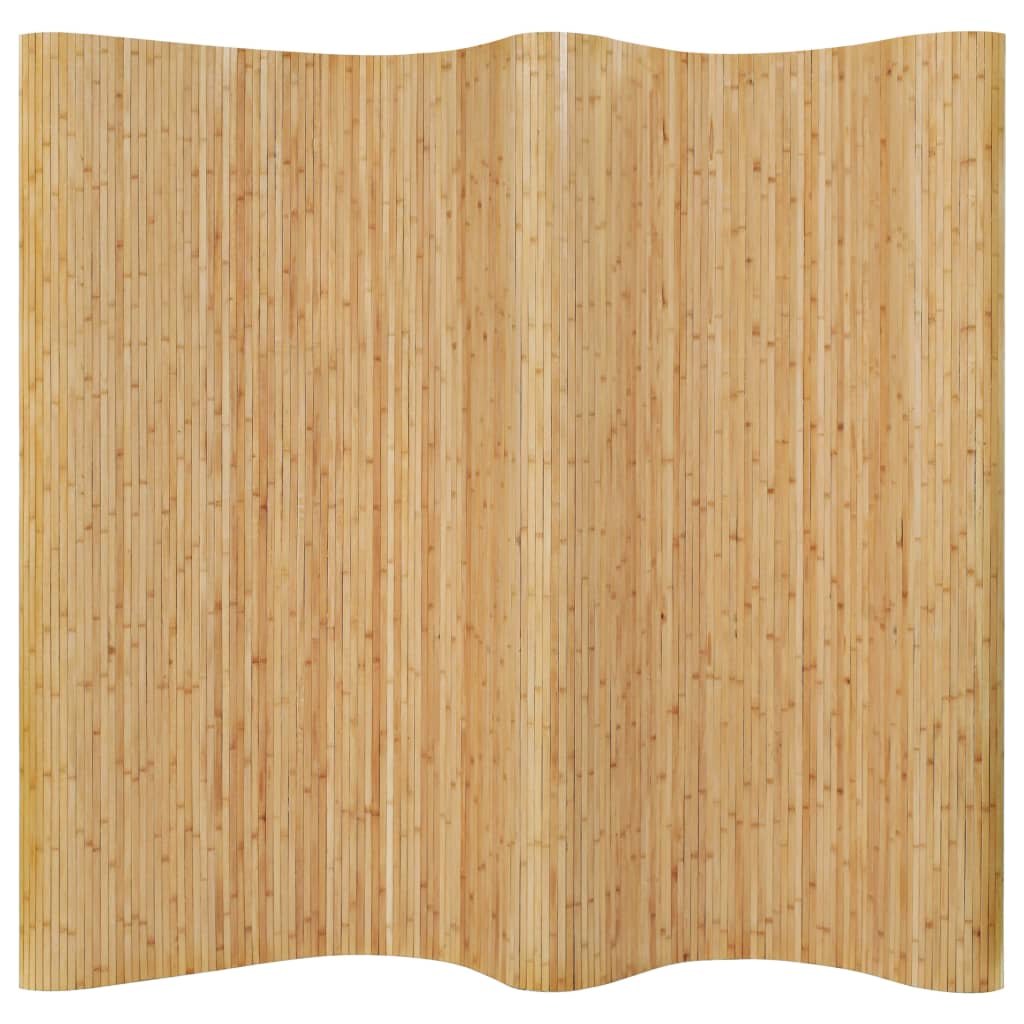 vidaXL istabas aizslietnis, bambuss, 250x165 cm, dabīgs