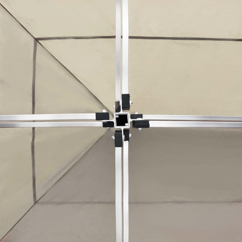 vidaXL saliekama nojume ar sānu sienām, 6x3 m, alumīnijs, krēmkrāsā