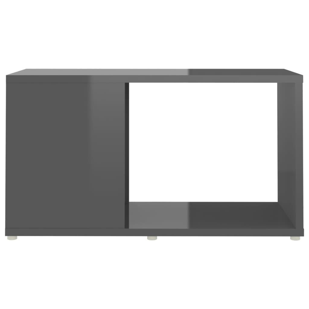 vidaXL TV skapis, spīdīgi pelēks, 60x24x32 cm, kokskaidu plāksne