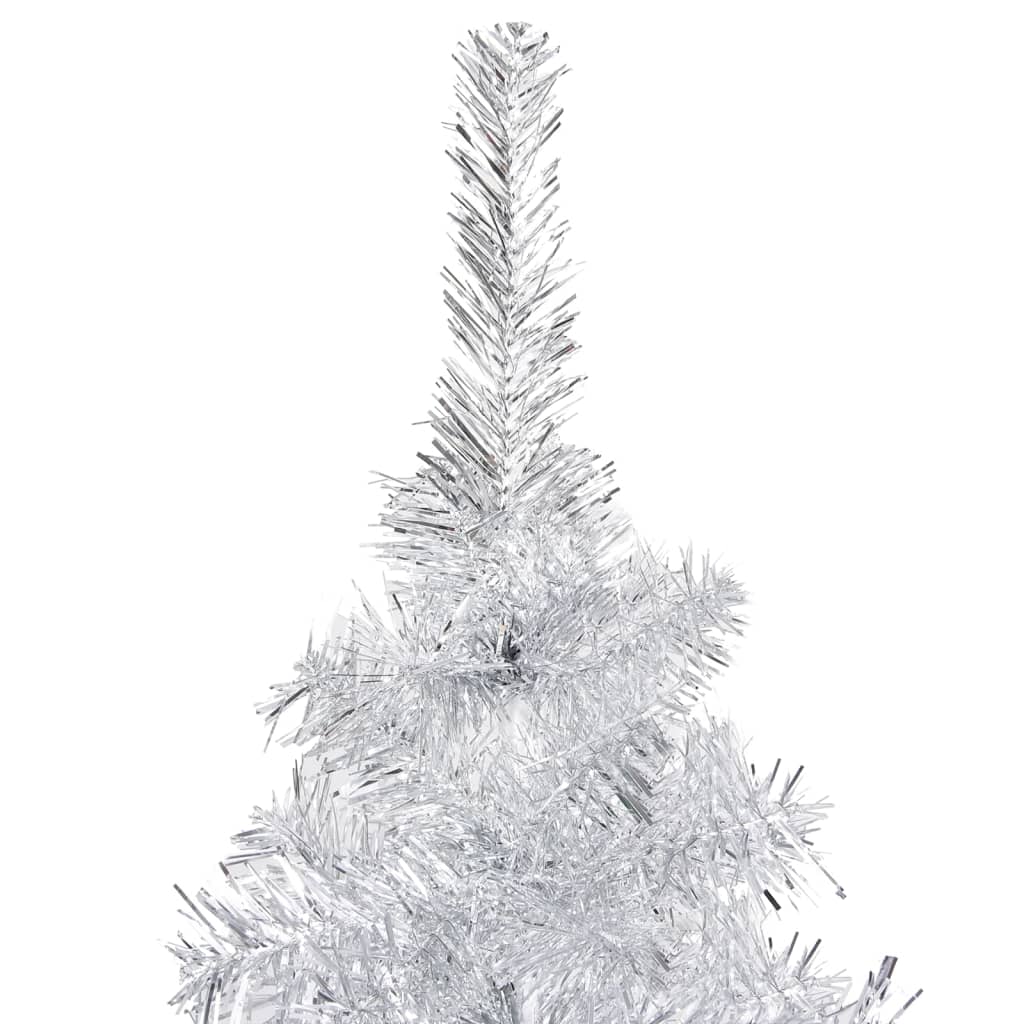 vidaXL izgaismota mākslīgā Ziemassvētku egle ar rotājumiem, 120cm, PET
