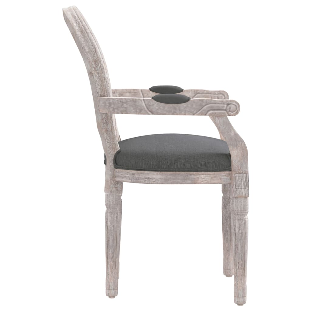 vidaXL virtuves krēsls, 54x56x96,5 cm, tumši pelēks audums