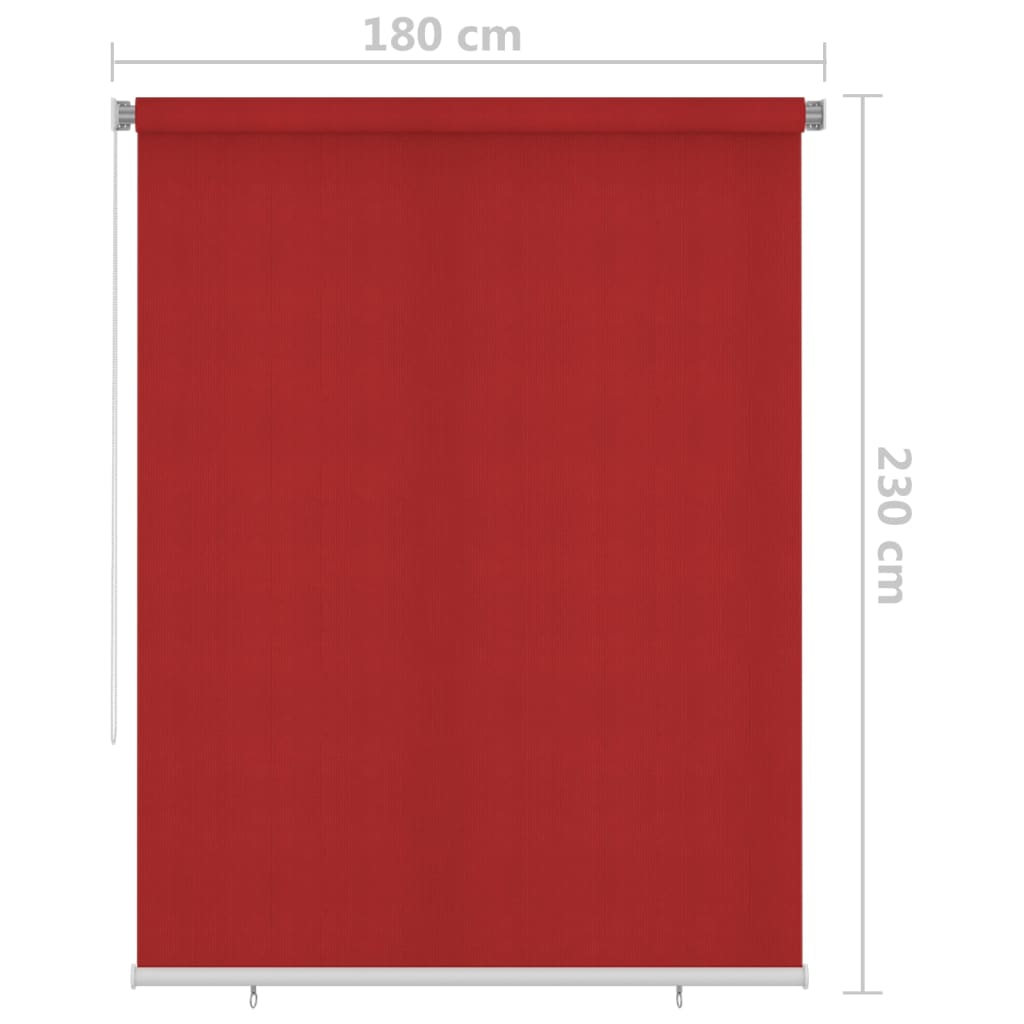 vidaXL āra ruļļu žalūzijas, 180x230 cm, sarkanas