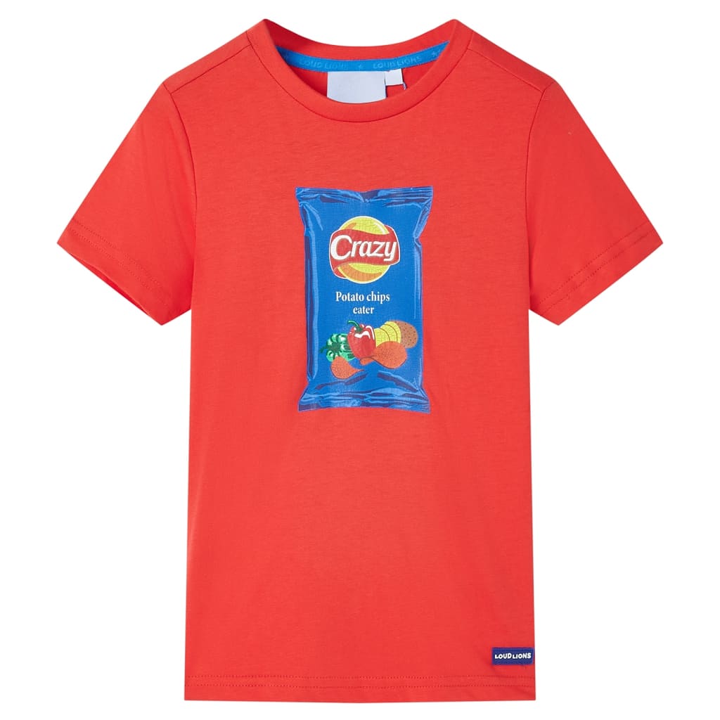Bērnu krekls ar īsām piedurknēm, sarkans, 92