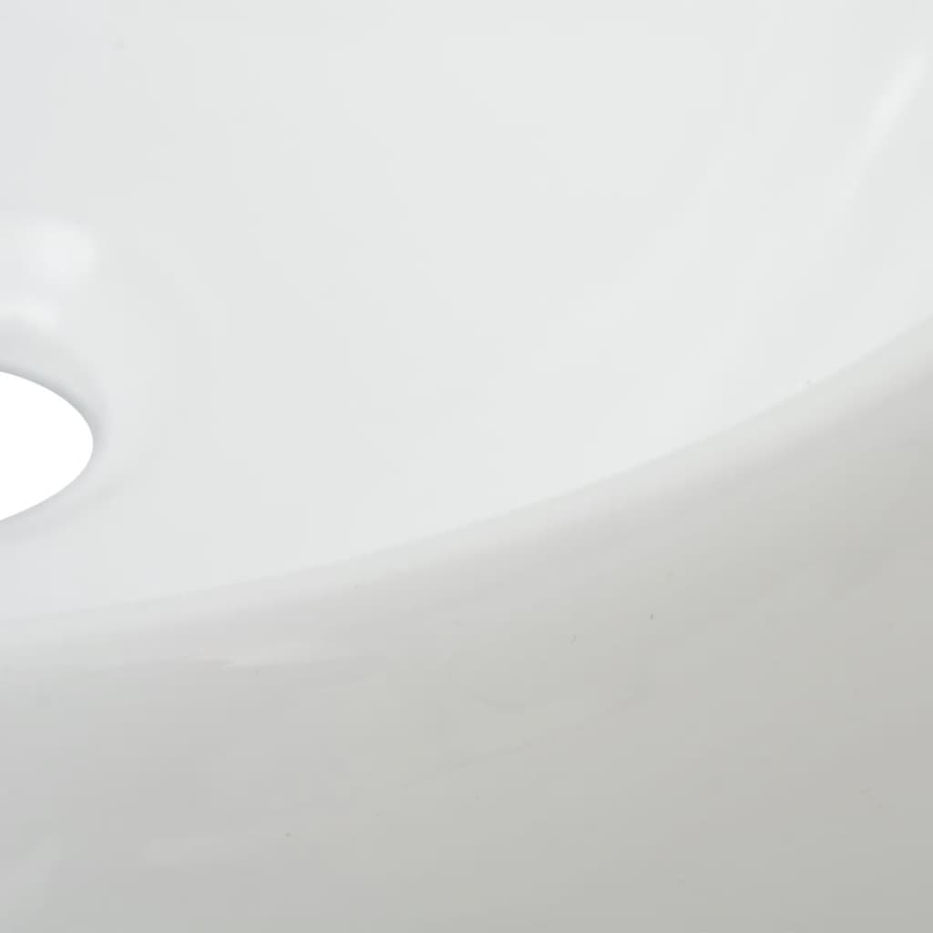 vidaXL divdaļīgs vannasistabas mēbeļu komplekts, balts, keramika