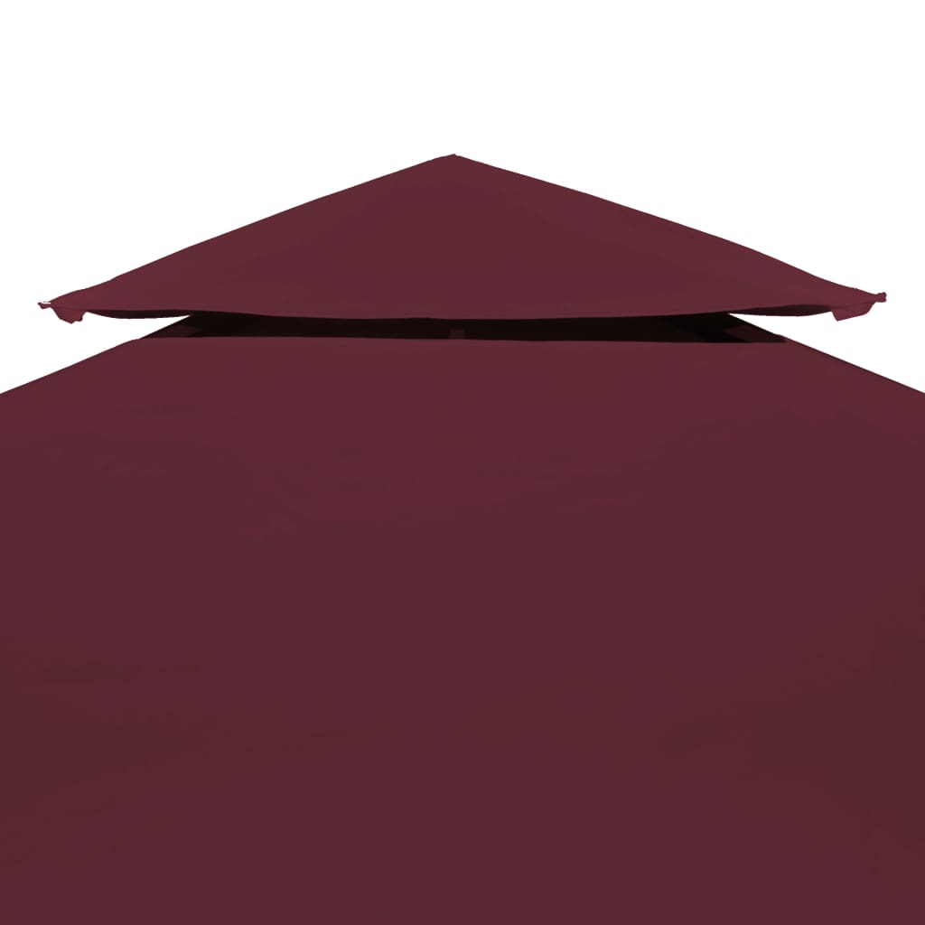 vidaXL nojumes jumta pārsegs, divdaļīgs, 4x3 m, bordo