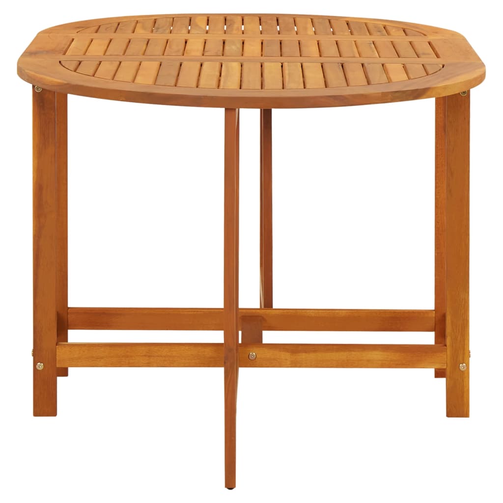 vidaXL dārza galds, 130x90x72 cm, akācijas masīvkoks