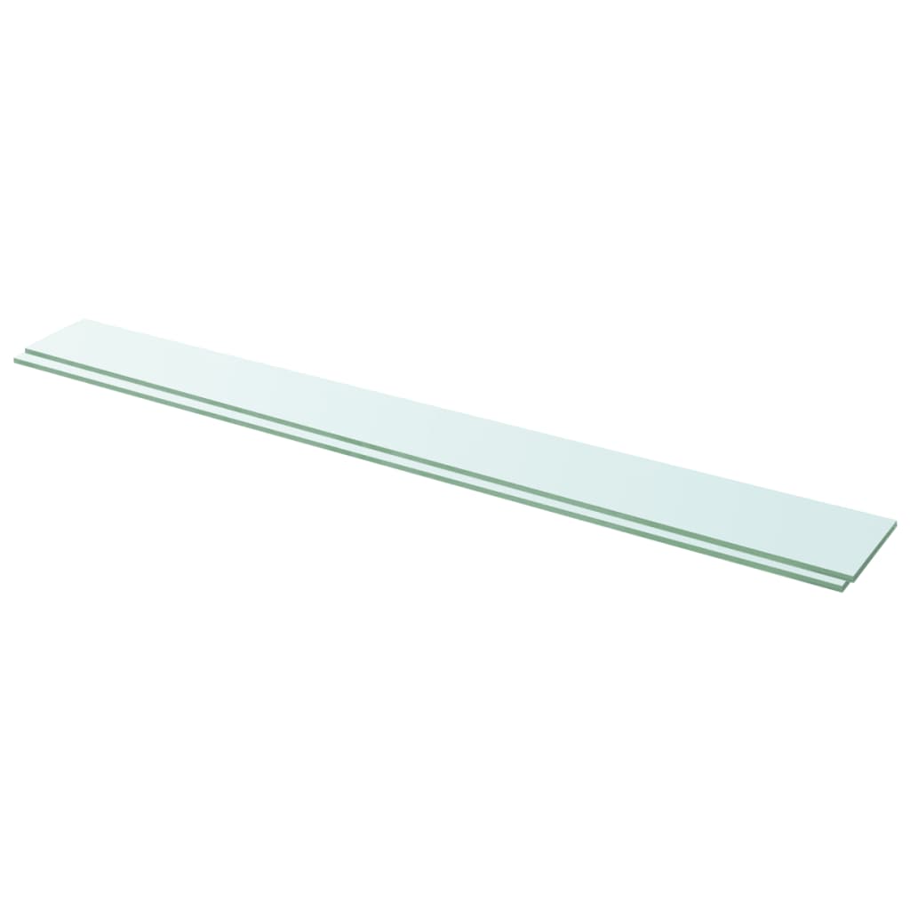 vidaXL stikla plauktu paneļi, 2 gab., 110x12 cm, caurspīdīgi