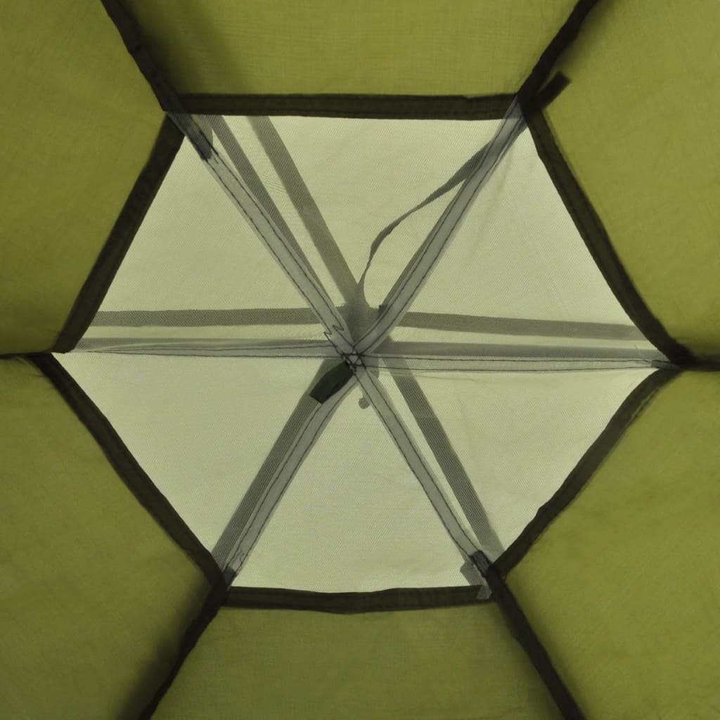 vidaXL telts 6 personām, zaļā krāsā
