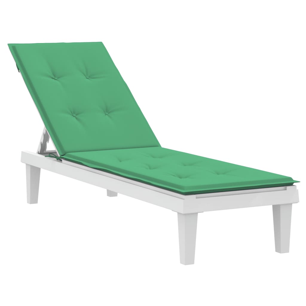 vidaXL atpūtas krēsla matracis, zaļš, (75+105)x50x3 cm