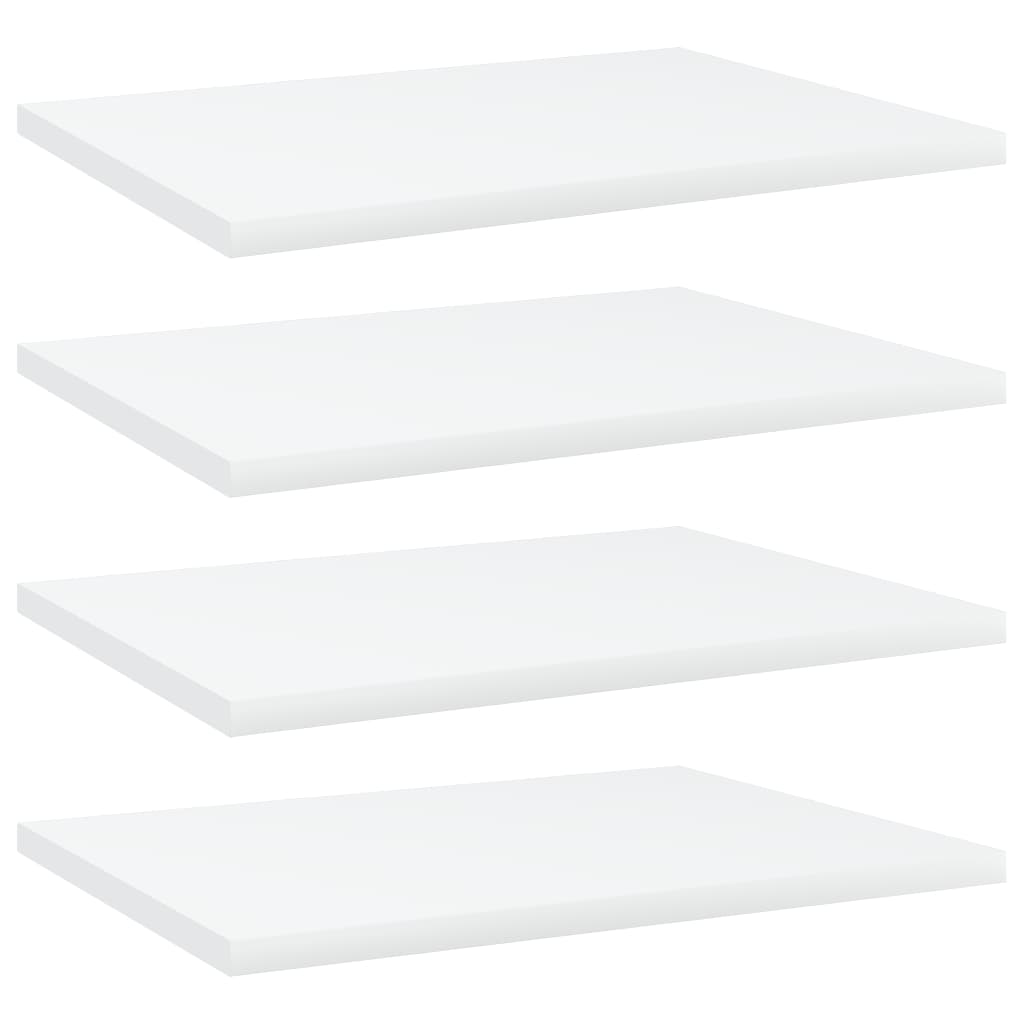 vidaXL plauktu dēļi, 4 gab., balti, 40x30x1,5 cm, skaidu plāksne