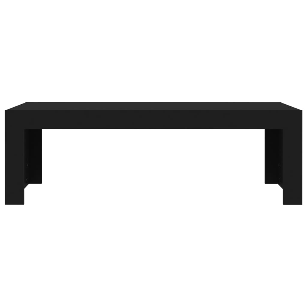vidaXL kafijas galdiņš, melns, 110x50x35 cm, skaidu plāksne