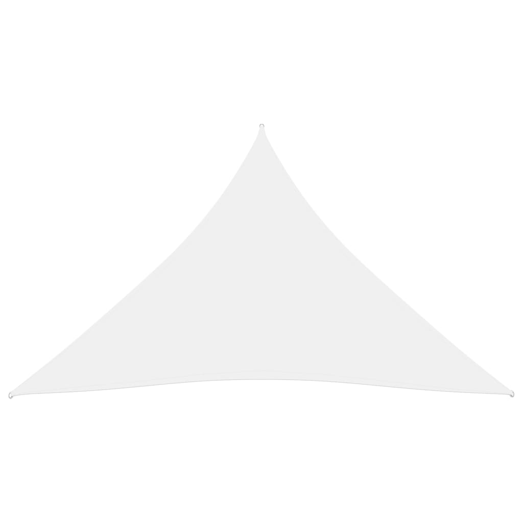 vidaXL saulessargs, 4x4x4 m, trijstūra forma, balts oksforda audums