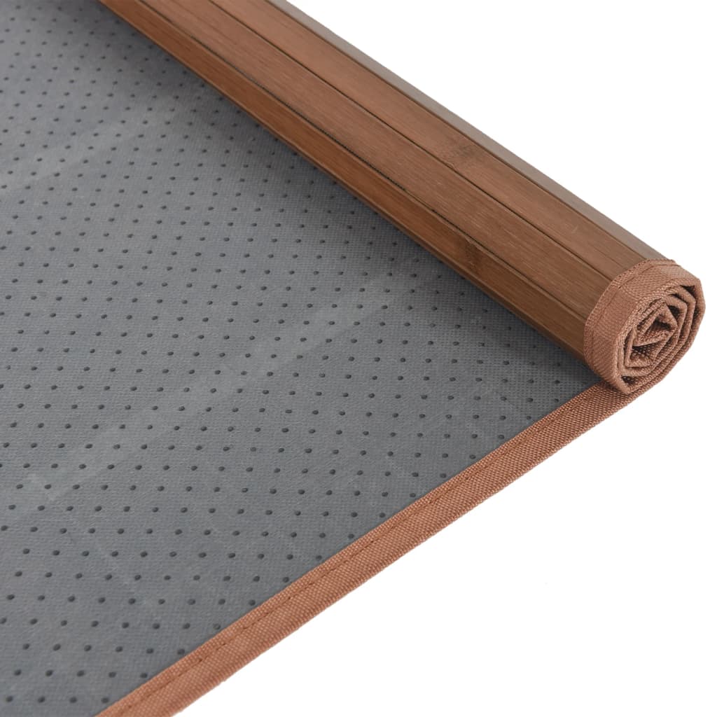 vidaXL paklājs, taisnstūra forma, brūns, 80x1000 cm, bambuss