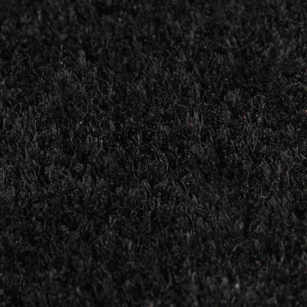 vidaXL durvju paklājs, 5 gab., melns, 40x60 cm, pūkaina kokosa šķiedra