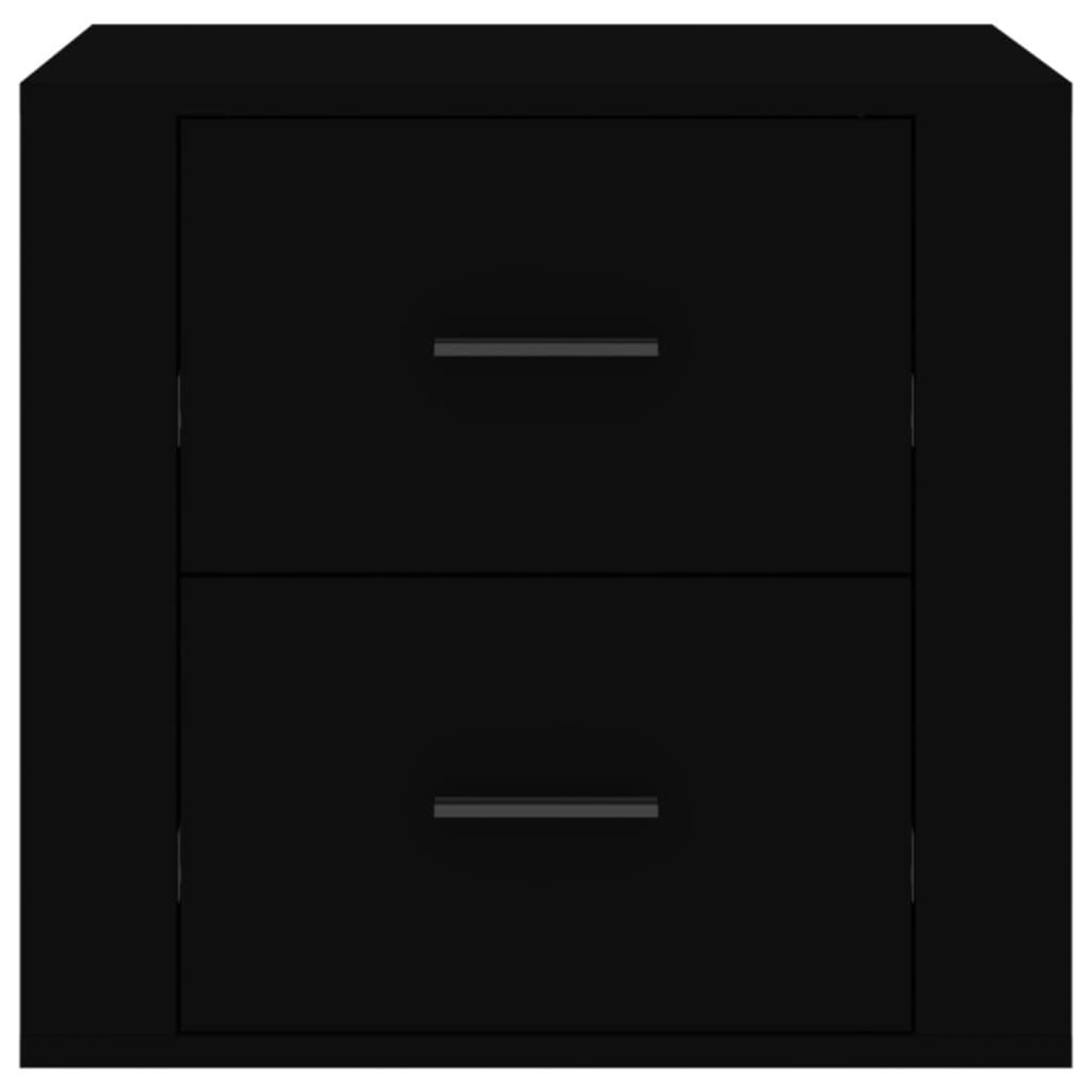 vidaXL naktsskapītis, melns, 50x39x47 cm