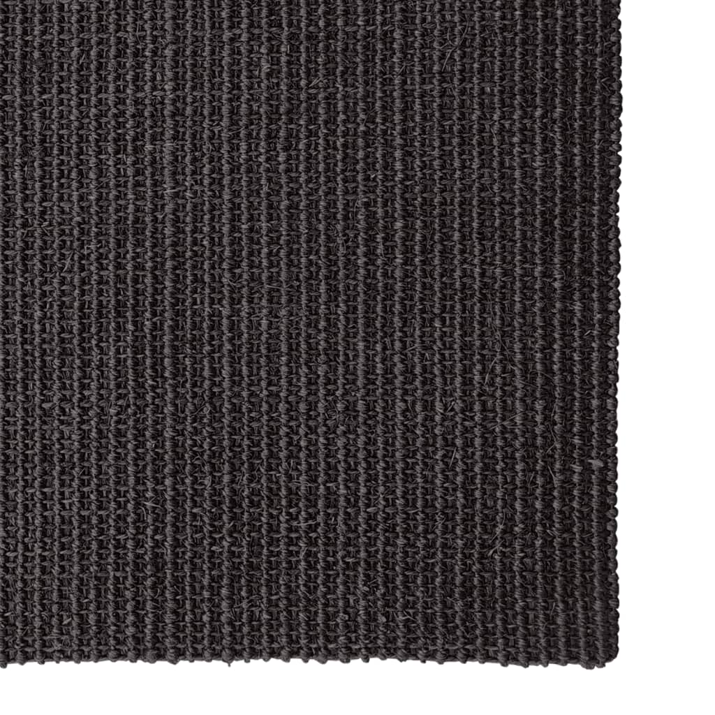 vidaXL paklājs, dabīgs sizals, 66x200 cm, melns