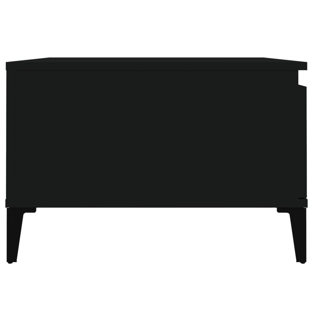vidaXL kafijas galdiņš, melns, 55x55x36,5 cm, inženierijas koks