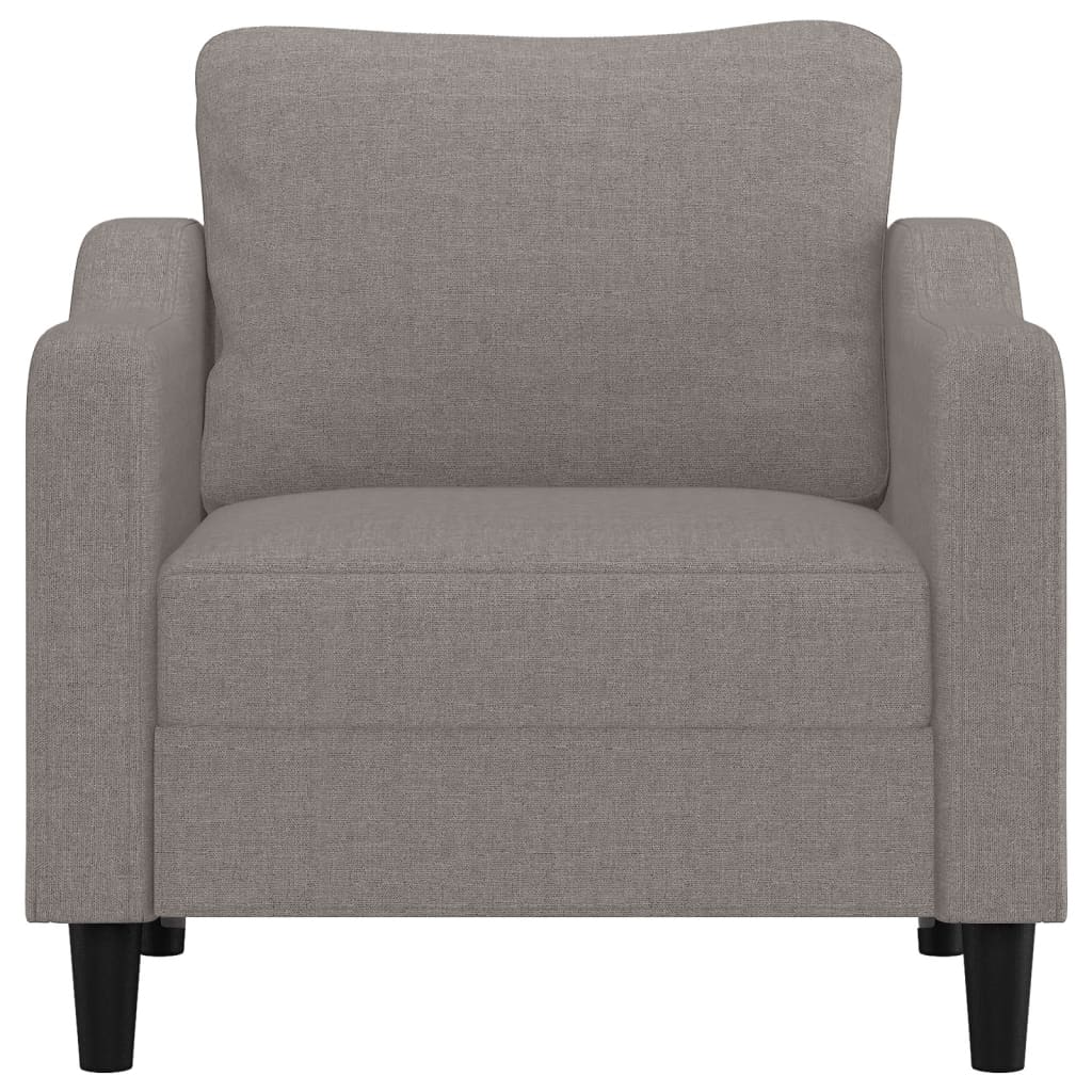 vidaXL atpūtas krēsls, pelēkbrūns, 60 cm, audums