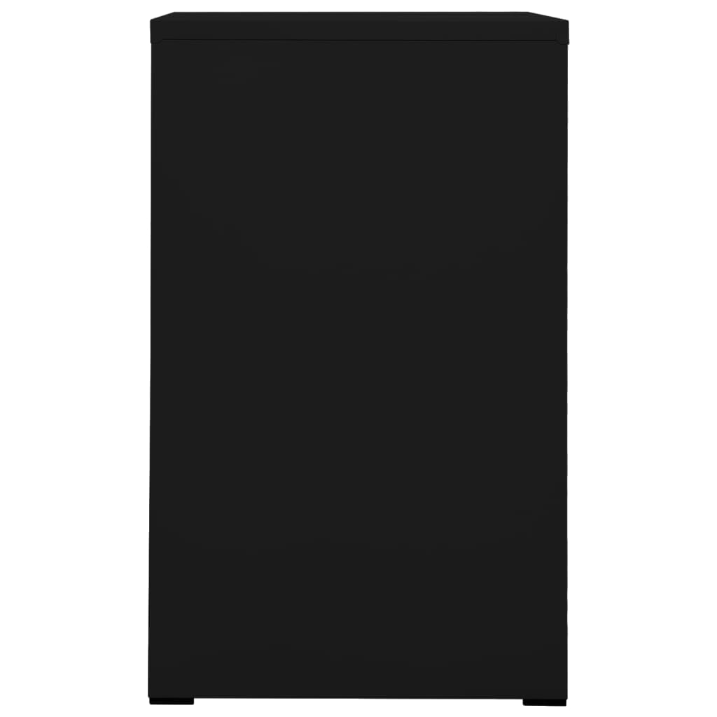 vidaXL failu skapītis, melns, 46x62x102,5 cm, tērauds